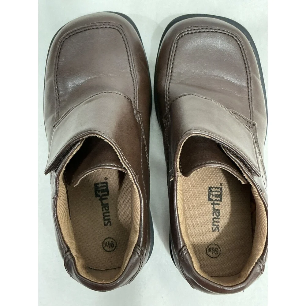 Boys Smart Fit Brown Dress Shoes 9.5 W